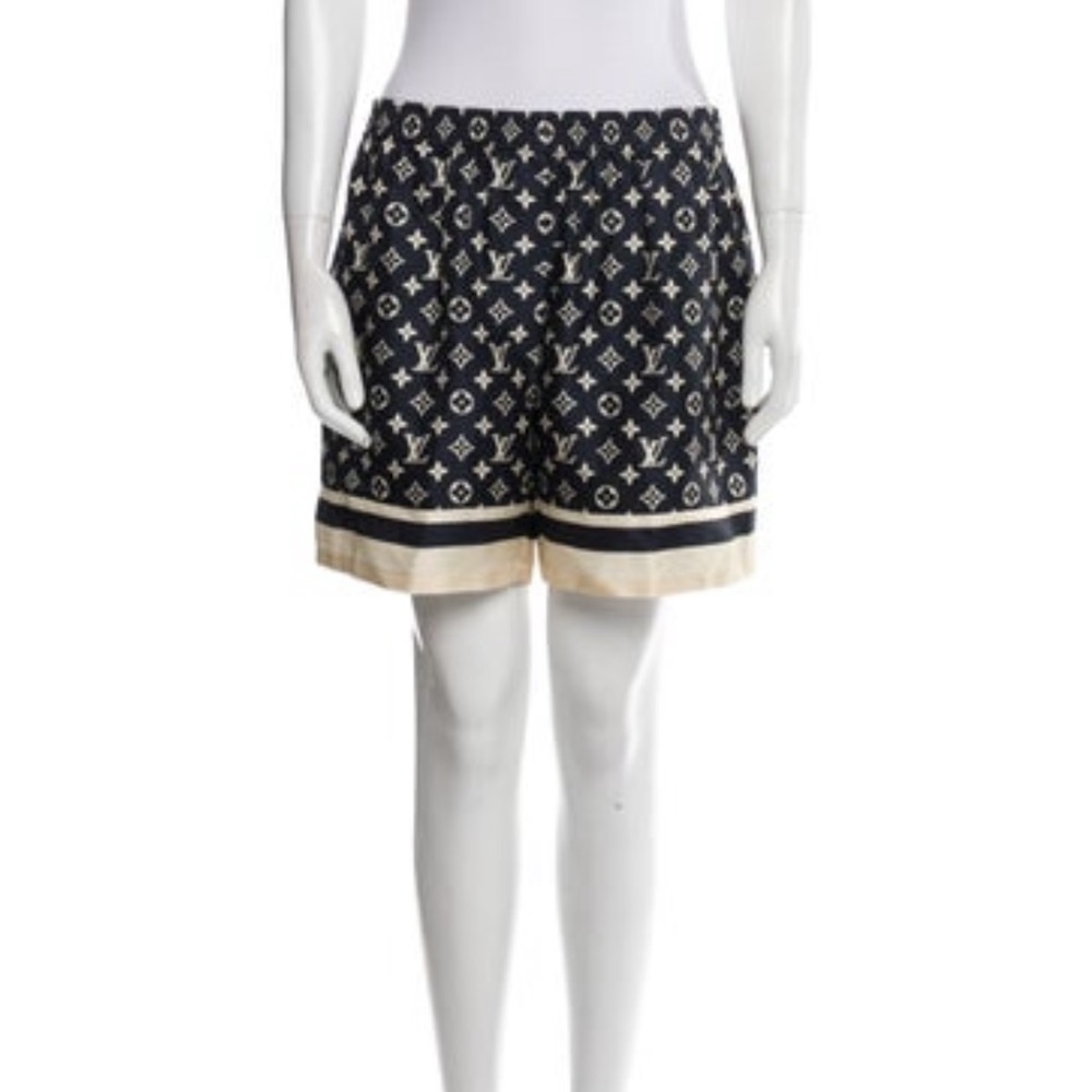 NWT LOUIS VUITTON 2023 SILK MONOGRAM SHORTS